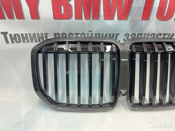 Решетка радиатора BMW X7 G07, MP стиль, карбон