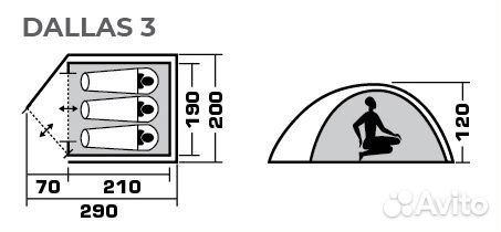 Палатка Jungle Camp Dallas 2/3/4