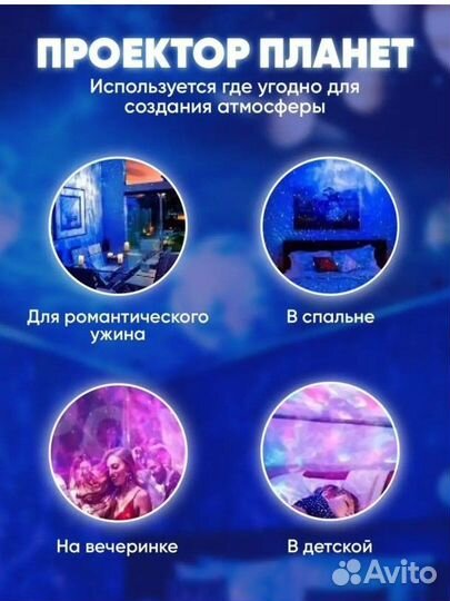 Детский ночник проектор планет. Новый