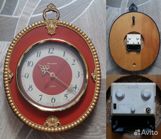 Часы настенные * янтарь * \ сделано В С.С.С.Р