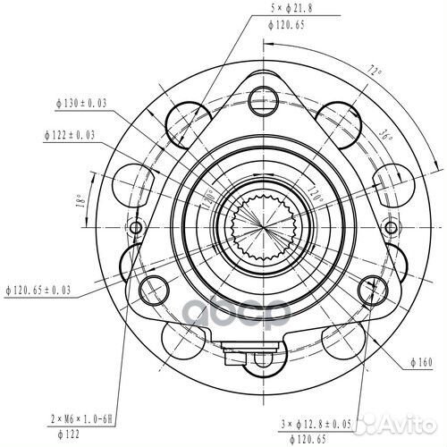 Ступица передняя перед лев Z89430R Zikmar