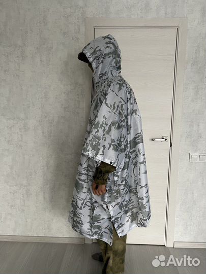 Дождевик пончо военный