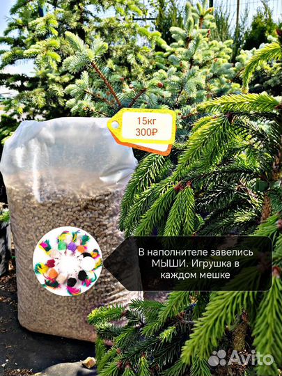 Древесный наполнитель для кошачьего туалета