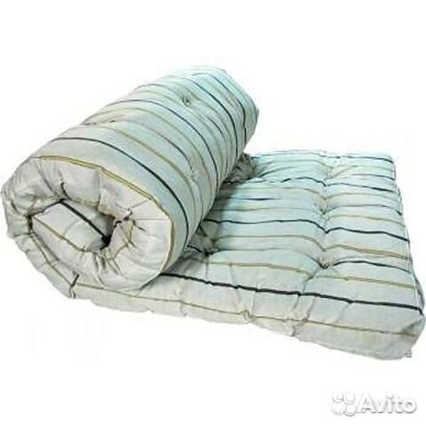 Матрац ватный детский, тик, х/б, 65х140см, новый