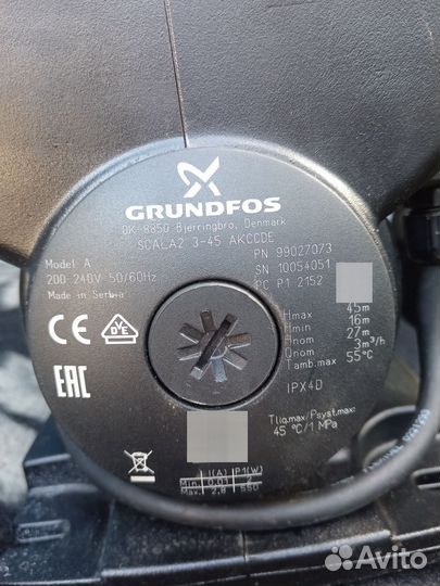 Scala2 3-45 насос grundfos 550W