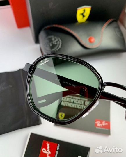 Очки ray ban ferrari зеленые