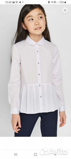 Блузка школьная для девочки 134