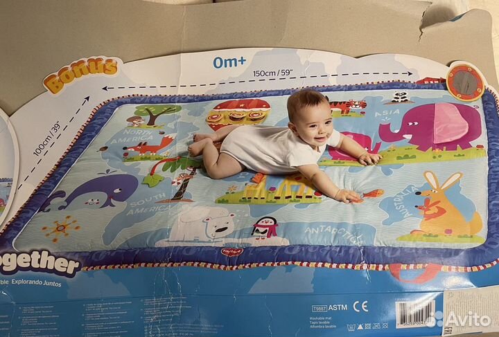 Развивающий коврик tiny love 1х1,5м