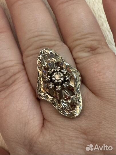 Кольцо Маркиза с бриллиантами