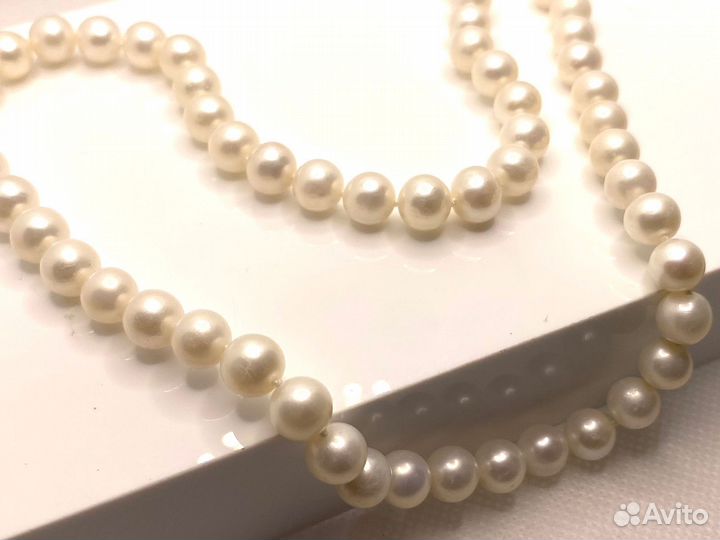 Золотое колье жемчужная нить 585 (мол)