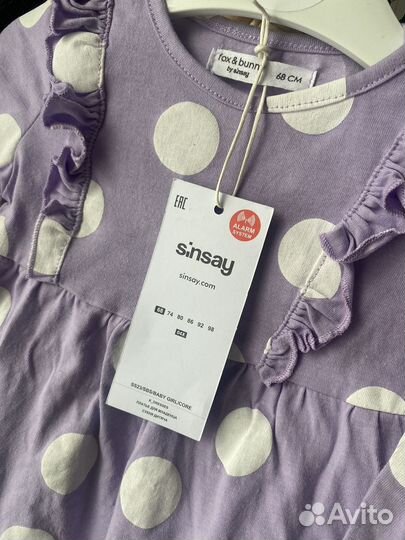 Платье для девочки 68 новое sinsay