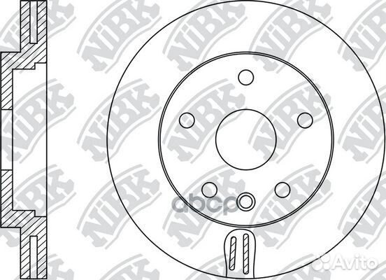 RN34001V Диск тормозной перед RN34001 NiBK