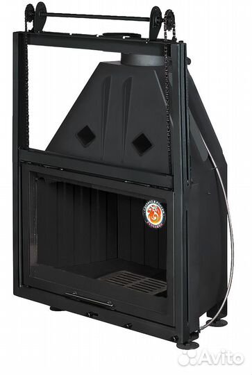 Камин Экокамин Альфа 800 kв с контргрузом черный ш