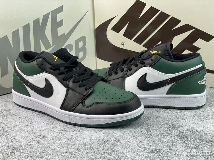 Кроссовки Air Jordan 1 Low Green Toe