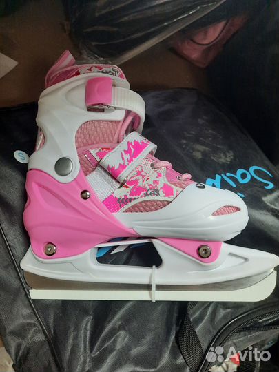Коньки раздвижные Saimaa B906, розовые, 31-34