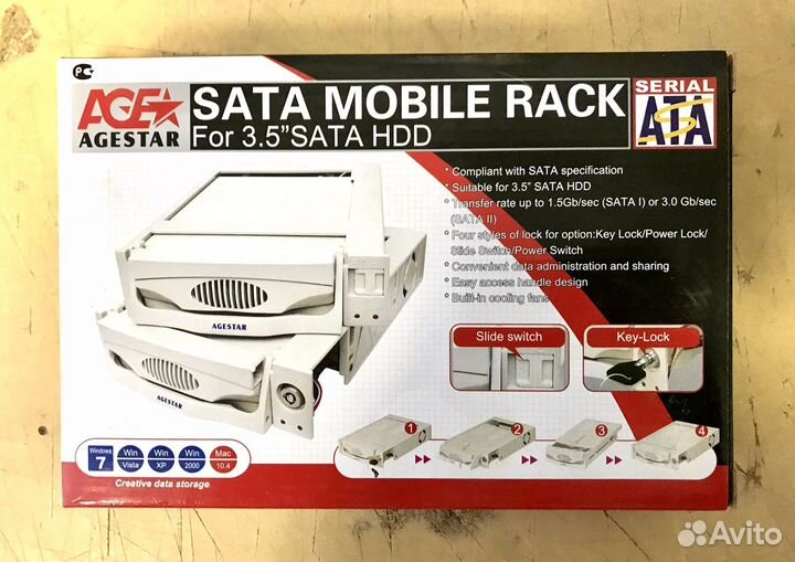 Mobile rack (салазки) для HDD AgeStar SR3P(K) -1F