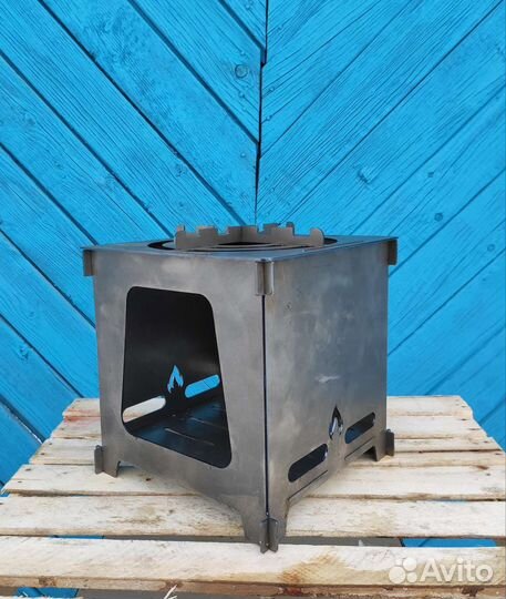 Печь походная туристическая складная щепочница