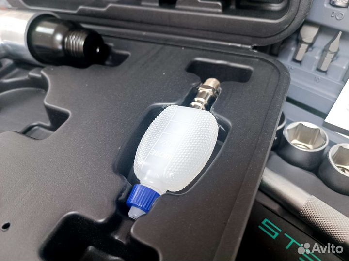 Пневмозубило (пневмомолоток) Эврика с набором