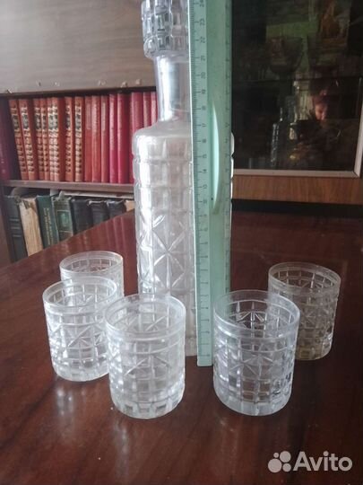Штоф хрустальный со стаканами СССР