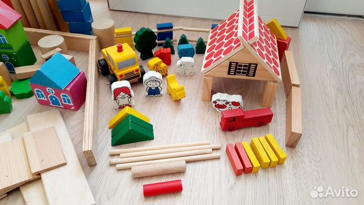 Деревянный конструктор Томик (5 наборов)