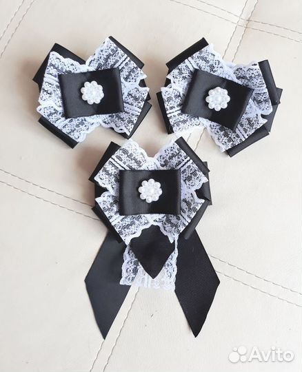 Резинки для волос и галстук канзаши