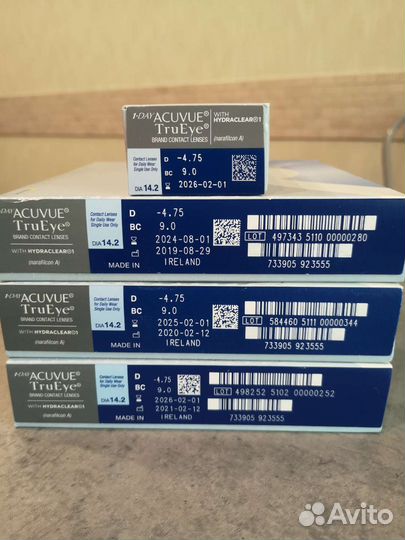 Линзы контактные однодневные acuvue - 4.75