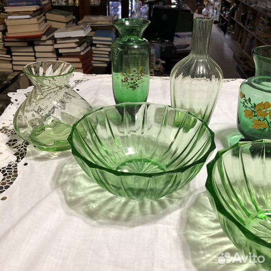 Зеленое советское стекло