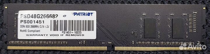Оперативная память DDR4 8GB 4GB