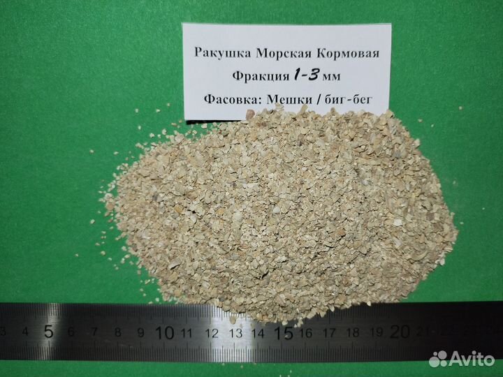 Ракушка морская, кормовая. Опт по РФ