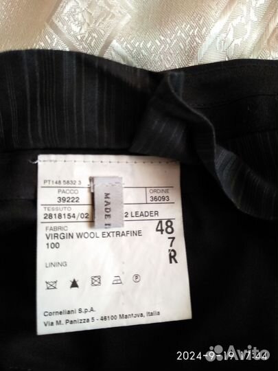 Брюки Corneliani, темно-синие,оригинал