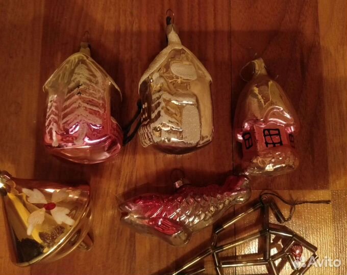 Елочные игрушки стекло СССР редкие