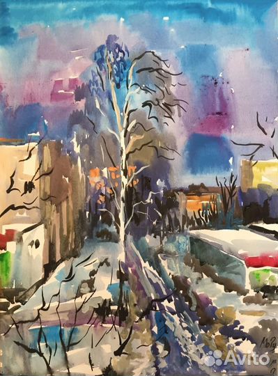 Пейзажи гуашью