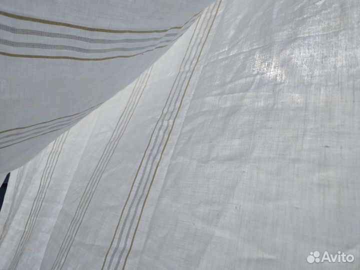 Льняная штора новая 1.5х2.9м