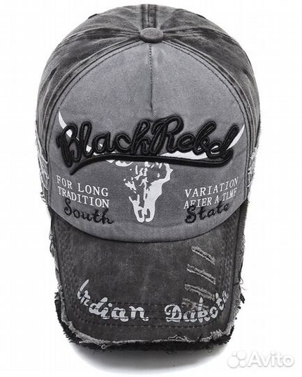 Бейсболка серая