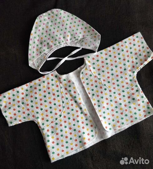 Распашонка. Фланель. ссср. Одежда для кукол.Винтаж