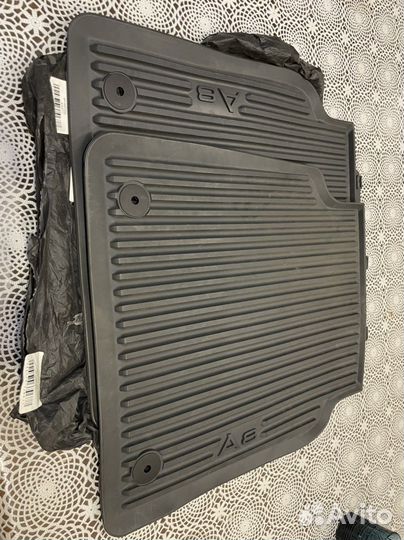 Коврики салона резиновые задние для Audi A8 (D4)