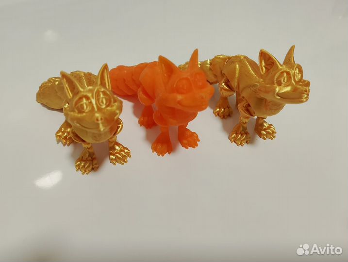 Лисички подвижные 3Д