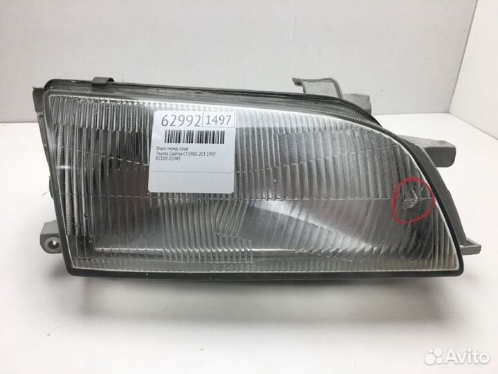 Фара передняя правая Toyota Caldina CT190G 2CT