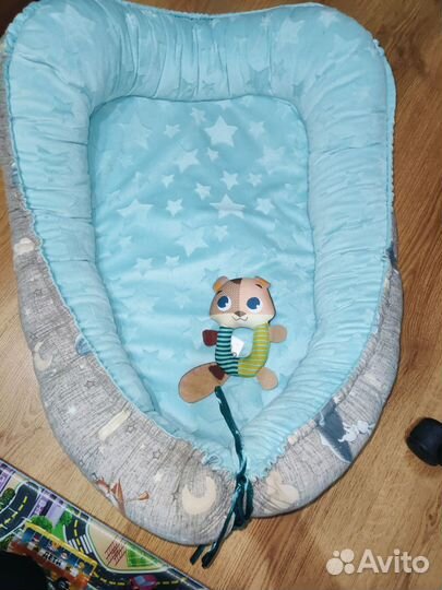 Плюшевый и хб кокон 2в1