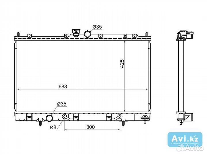 Митсубиси Оутлендер Айртрек радиатор охлаждения MI
