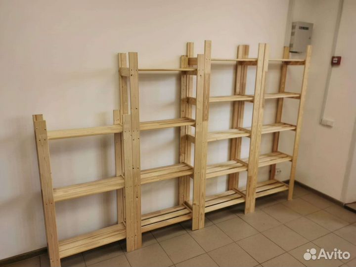 Полки стеллажи деревянные