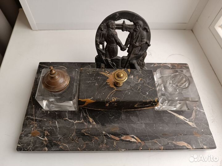 Письменный прибор СССР. Плита песчаник