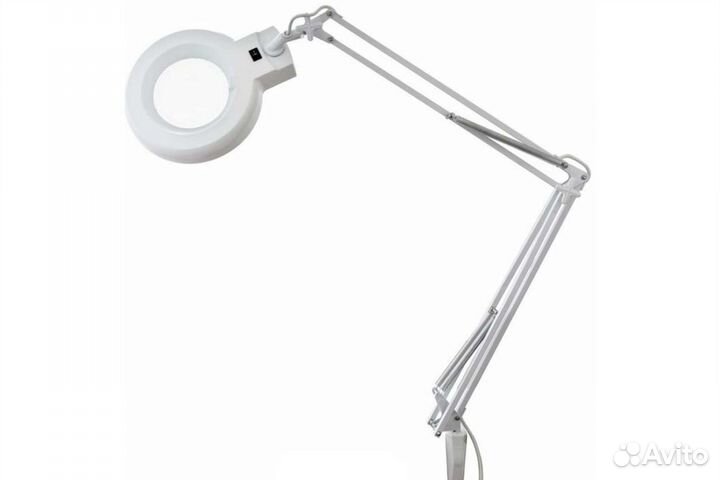 Настольная круглая лупа rexant 5Х с подсветкой