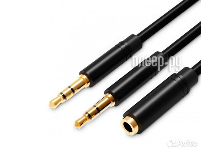 Vention 3.5 Jack 4-pin/F - 2x 3.5 Jack/M 100cm
