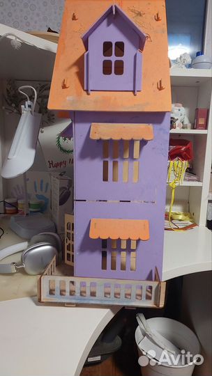 Большой кукольный домик деревянный