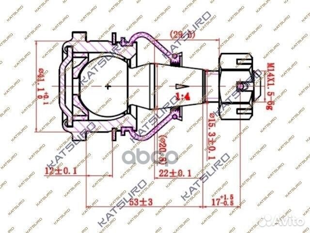 Опора шаровая KAT1045NIS katsuro