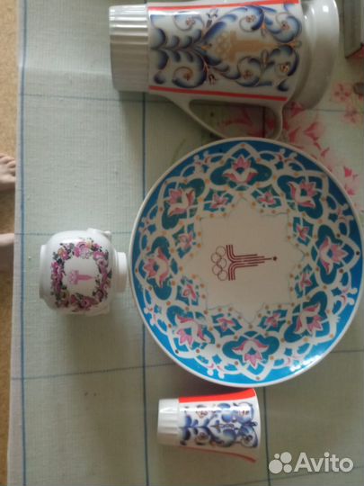 Фарфор СССР олимпиада агитация лфз