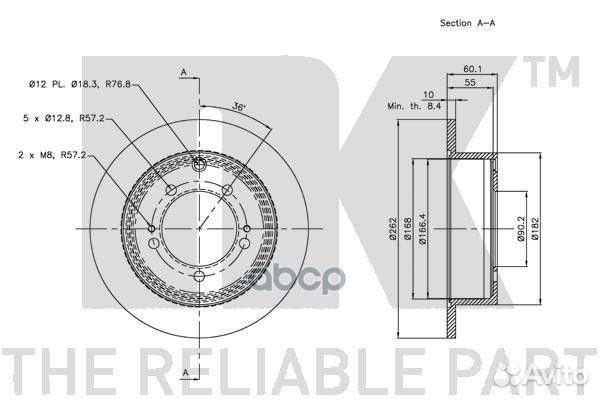 Диск тормозной 203042 203042 Nk