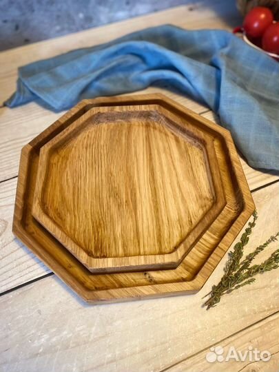 Менажницы и тарелки из дуба