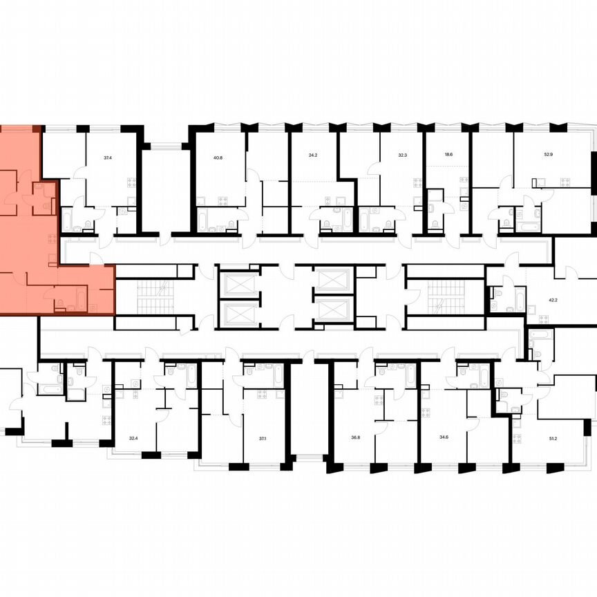 3-к. квартира, 77,1 м², 16/28 эт.